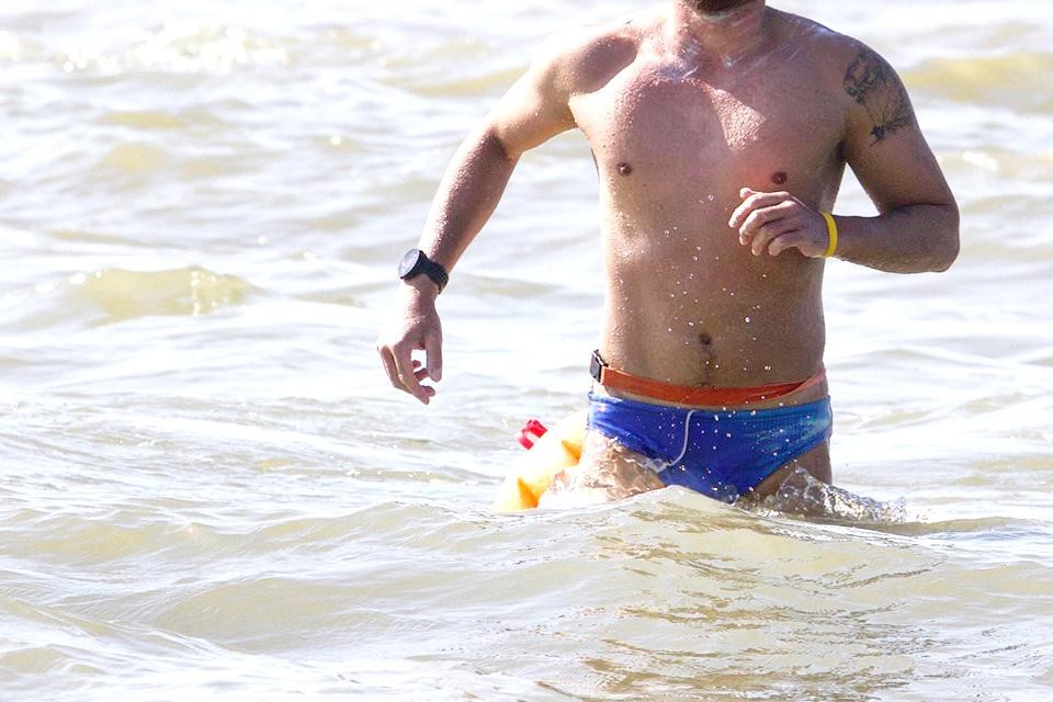 Matthieu Bonne vorig jaar tijdens een zwemtraining. 