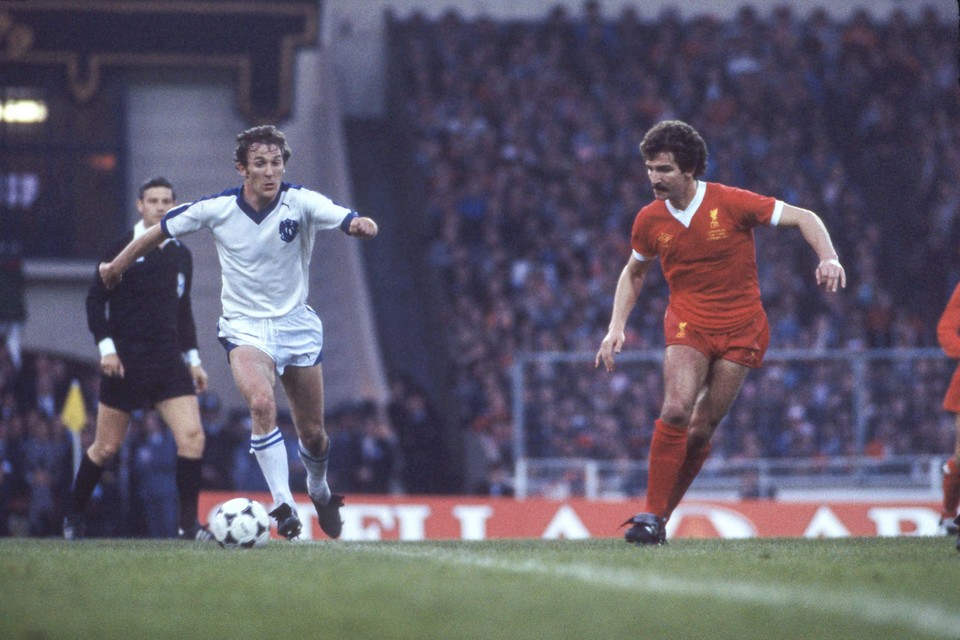 In 1978 haalde Club Brugge, hier met Julien Cools (links), de finale van de Europacup I tegen Liverpool.