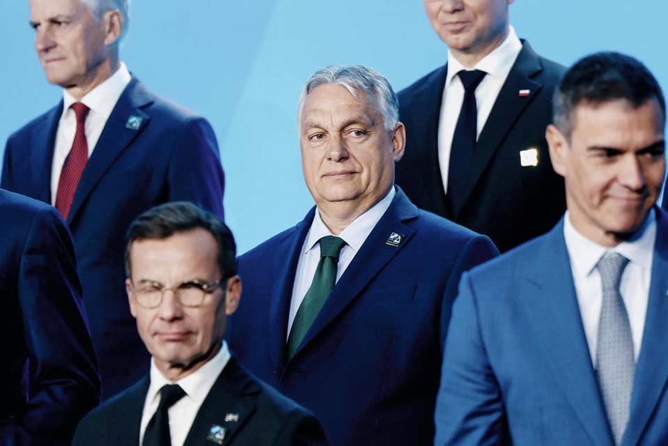 Viktor Orban tijdens de Navo-top in Washington, eerder deze maand.