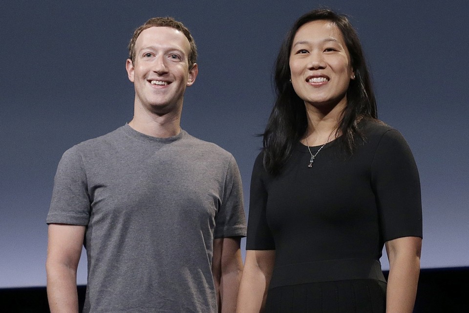 Facebook-oprichter Mark Zuckerberg en zijn echtgenote Priscilla Chan 