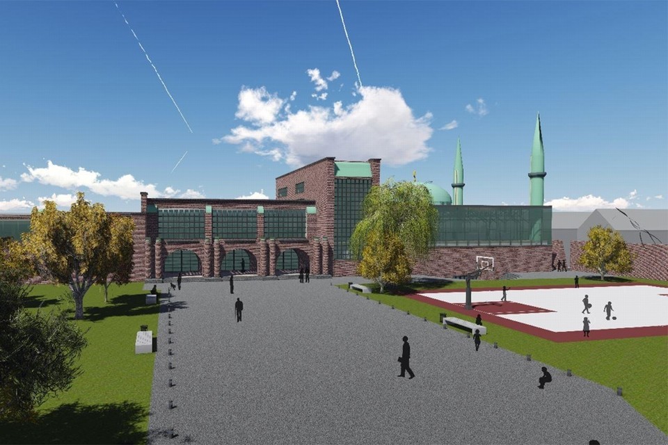 ‘The Green Mosque’ moet een hypermoderne bidplaats worden. 