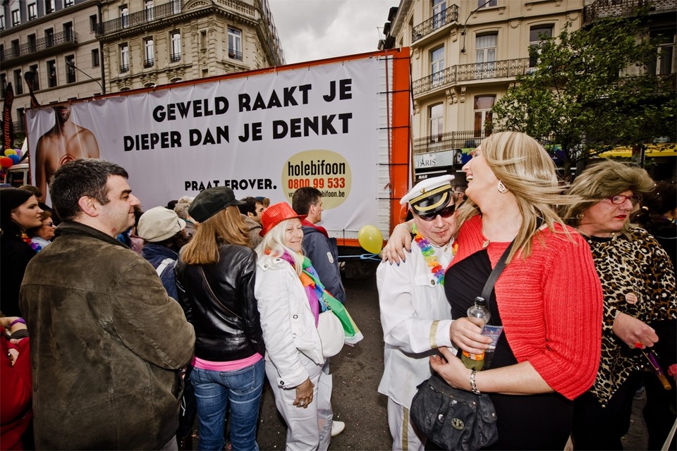 Themabeeld: Gay Pride in Brussel in 2012. 