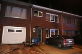 thumbnail: De getroffen woning in Bund, Ekeren. 