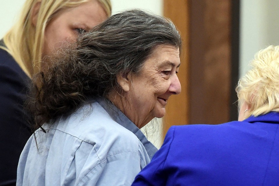 Cathy Woods in 2014. De vrouw zat 35 jaar lang onschuldig in de cel. 