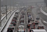 thumbnail: Het verkeer op de Brusselse Ring raakte urenlang amper vooruit