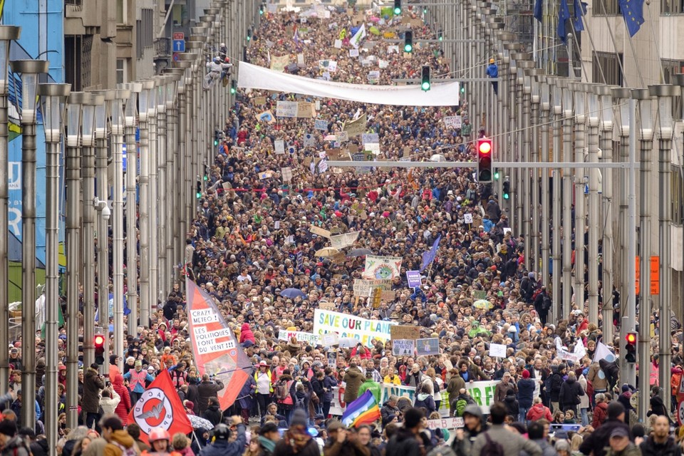 De klimaatmars van 2 december trok zo’n 65.000 betogers 