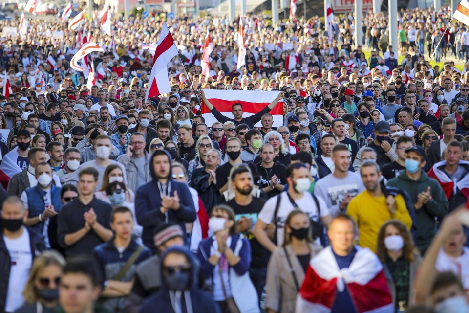 Ook vandaag kwamen duizenden mensen op straat in Wit-Rusland. 