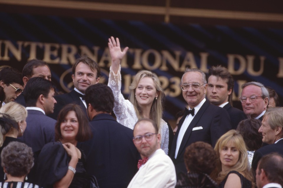 Meryl Streep op het filmfestival in Cannes van 1989.