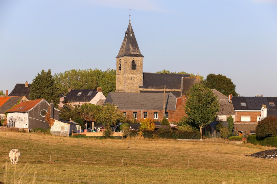 De dorpskern van Steenkerke, een deelgemeente van ’s-Gravenbrakel 