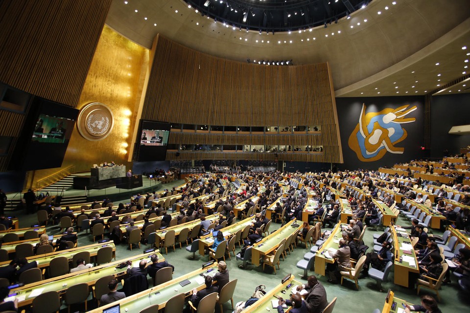 de algemene vergadering van de VN (archiefbeeld).