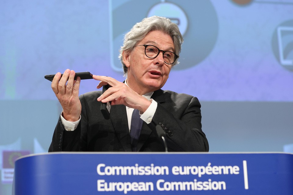 Europees Commissaris voor Interne Markt Thierry Breton.