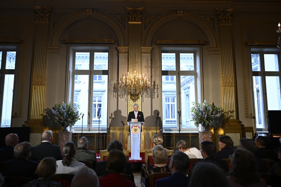 Koning Filip sprak bij de uitreiking een lofrede uit.