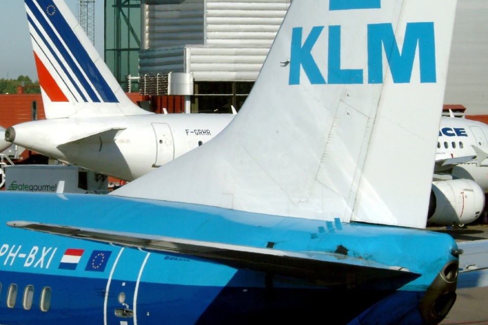 Het vliegtuig van KLM verloor een stuk van de romp (archiefbeeld) 