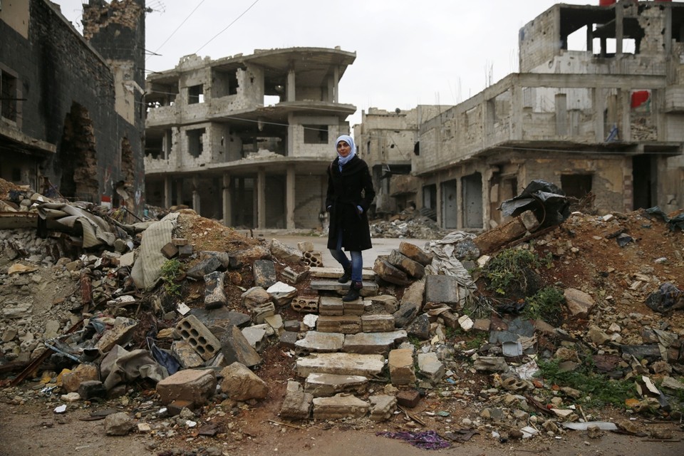 Syrië is getekend door het geweld. De stad Homs ligt in puin. 