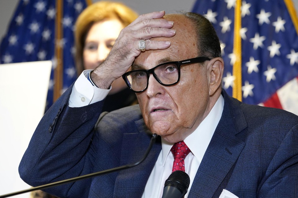 Trumps advocaat Rudy Giuliani, een omstreden figuur. 