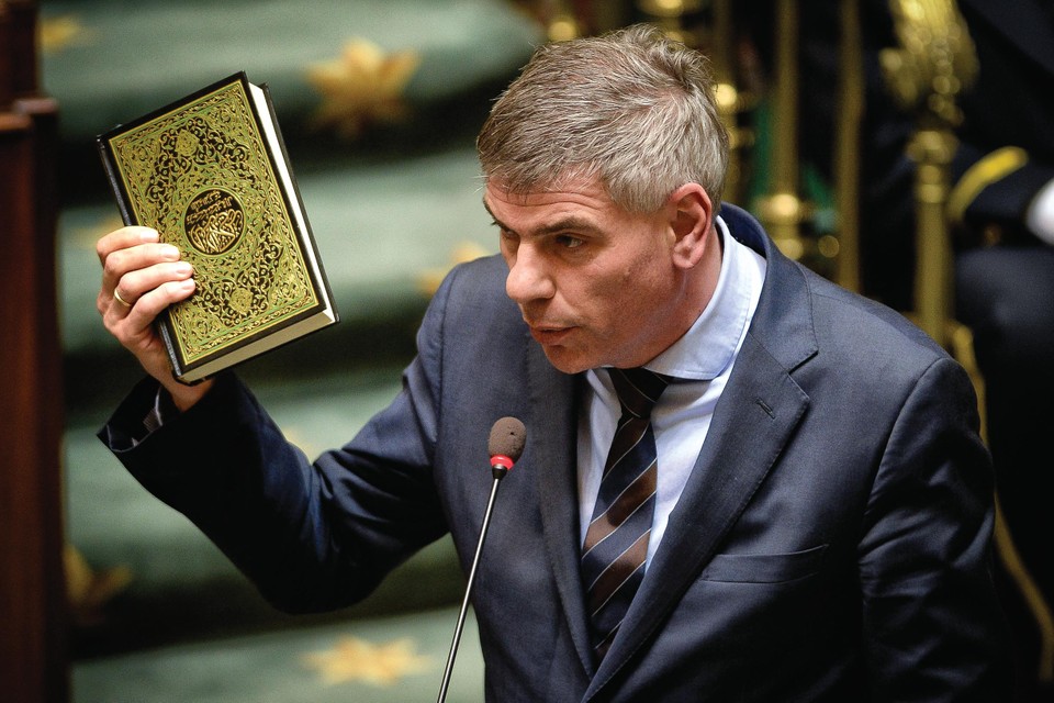 Archieffoto van Filip Dewinter in het federaal parlement in 2015. 
