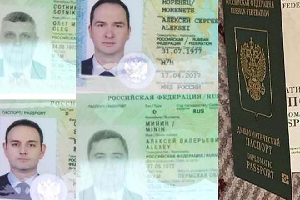 De diplomatieke paspoorten van vier van de zeven verdachten, die eerder door Nederland werden uitgewezen