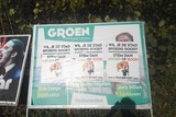 thumbnail: Bekladde affiches van Groen in Tessenderlo. 
