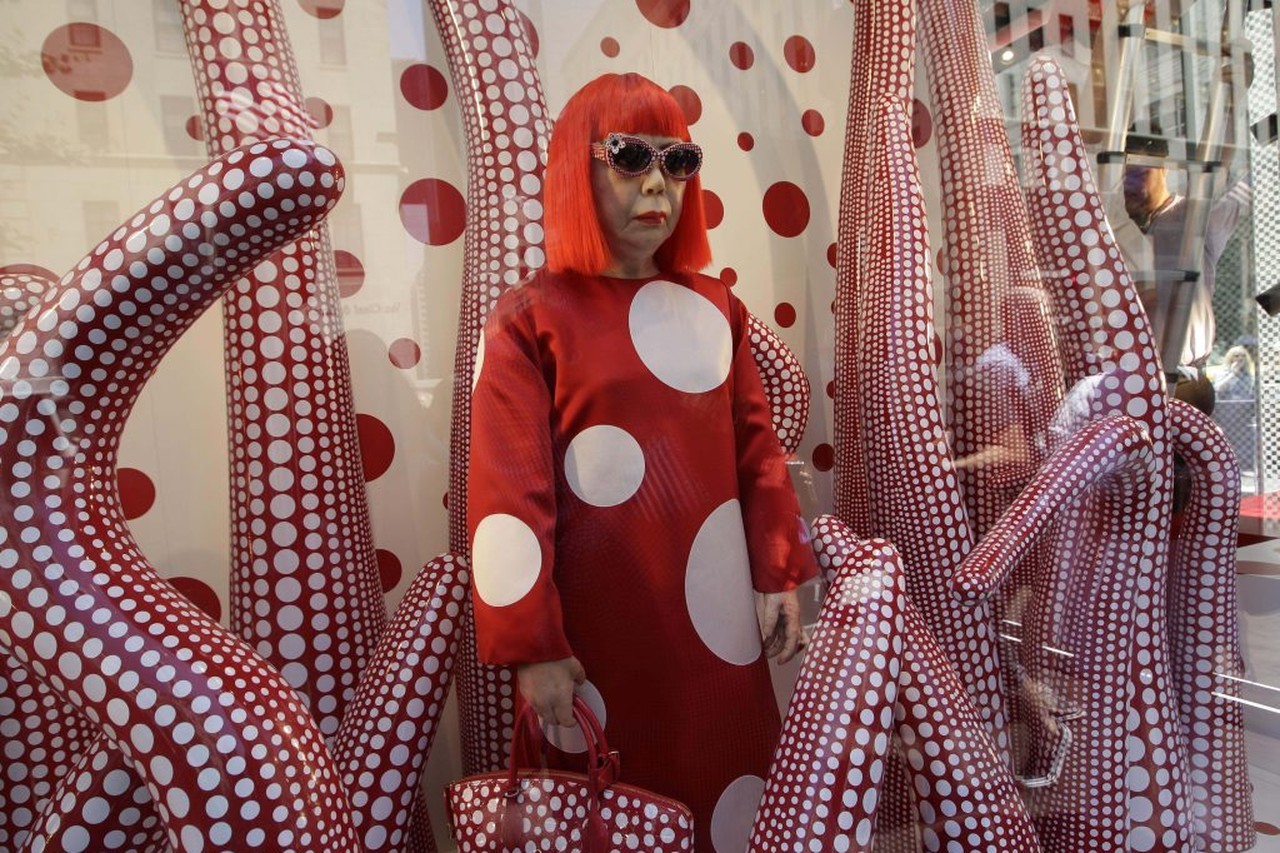 Louis Vuitton x Kusama Yayoi-sjaal pompoendoek leo-stijl -  Nederland