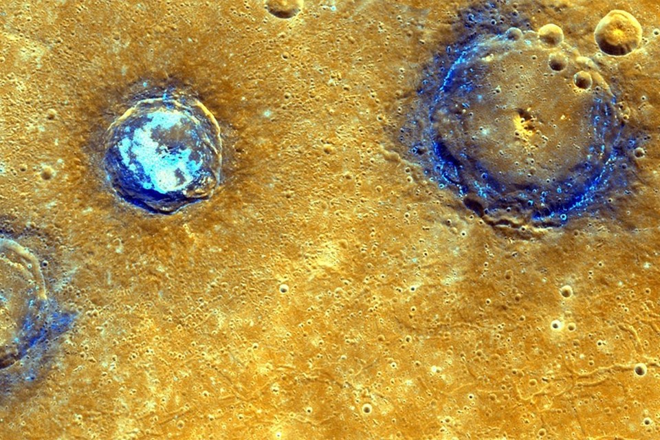 Kraters op Mercurius. 