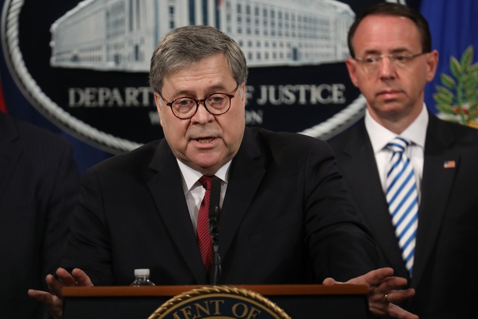 Amerikaanse minister Justitie William Barr 