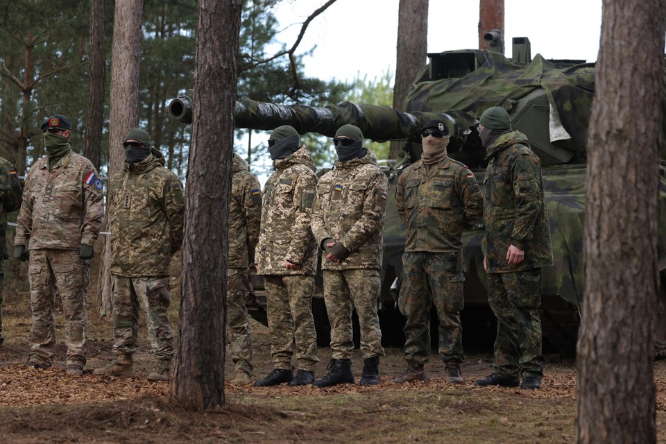 Oekraïense soldaten in opleiding in Duitsland.