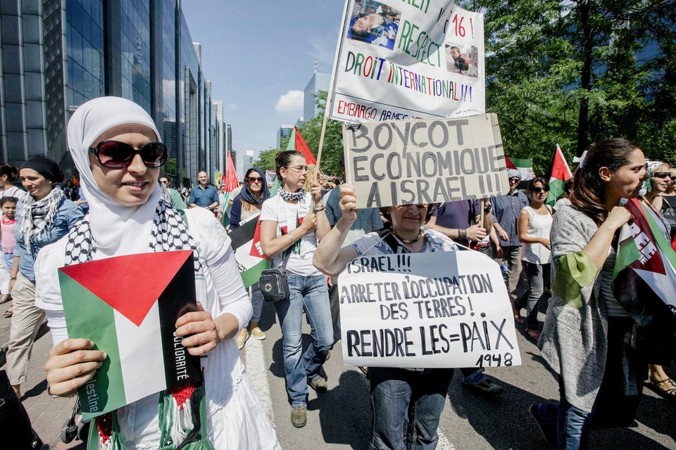 Demonstranten vragen al langer om een boycot van Israël.