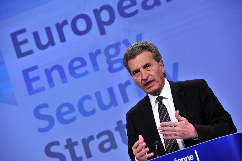 Günther Oettinger, eurocommissaris voor Begroting. 