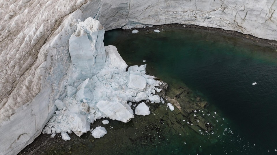 Smeltend ijs  op Antarctica.