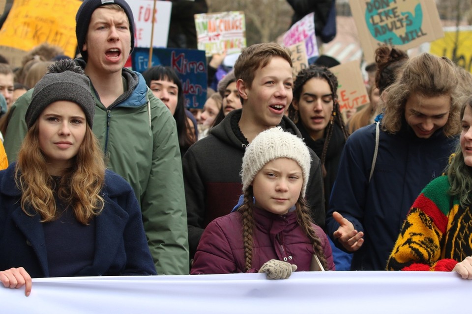 Greta Thunberg op een klimaatbetoging eerder deze maand in Duitsland. 