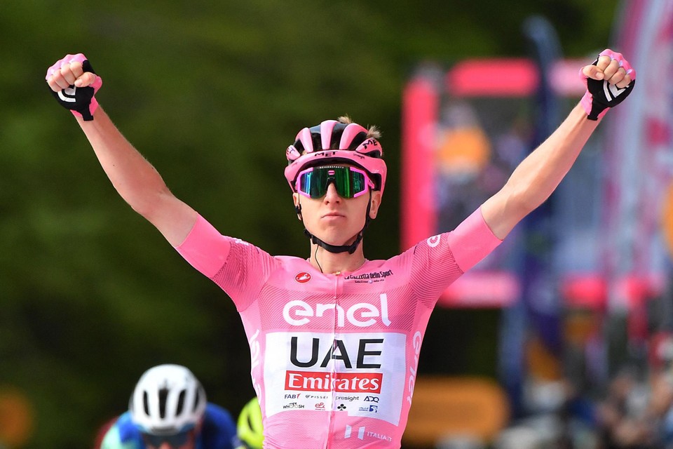 Tadej Pogacar: alweer in de roos in de Giro.