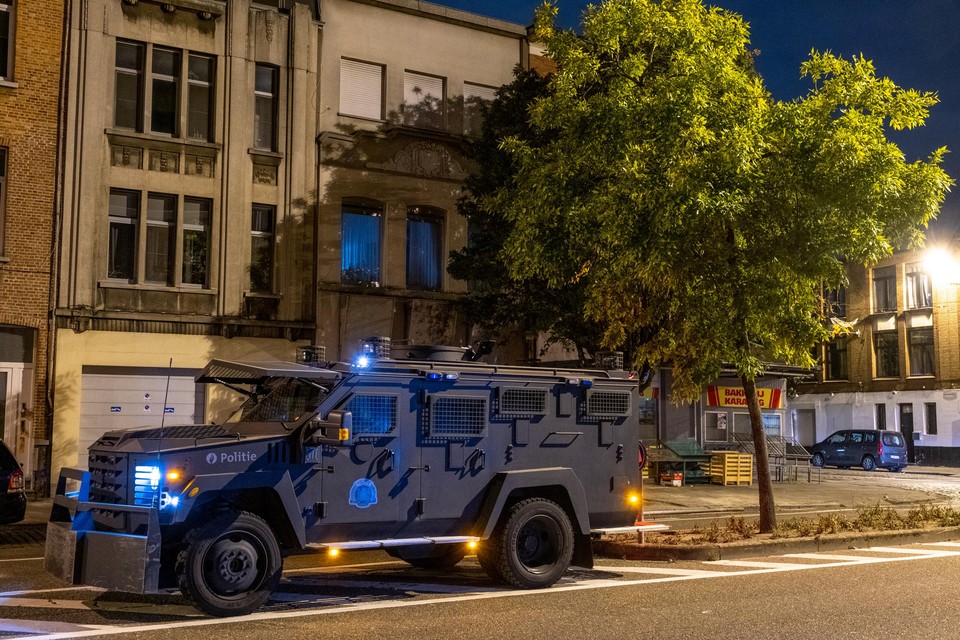 Een Bearcat-pantserwagen van de Antwerpse politie. 