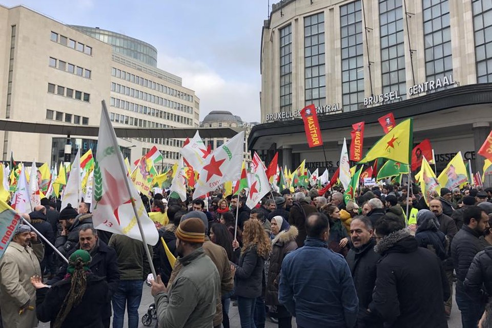 Pro-Koerdische betoging in Brussel