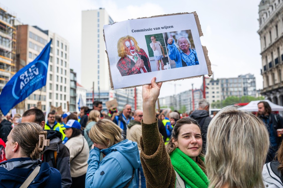 Betoging van leerkrachten, vorige week in Antwerpen.