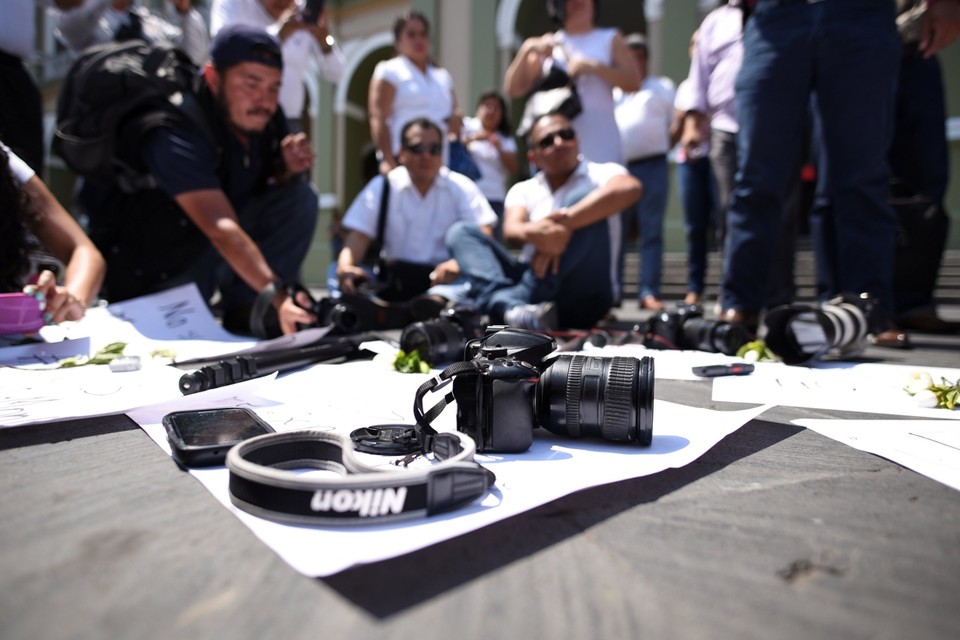 Misdaad en geweld zijn schering en inslag in Veracruz. Begin maart was er nog het protest van fotografen na de moord op journalist Ricardo Monlui. 