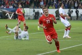 thumbnail: Shaqiri scoort voor de Zwitserse nationale ploeg.