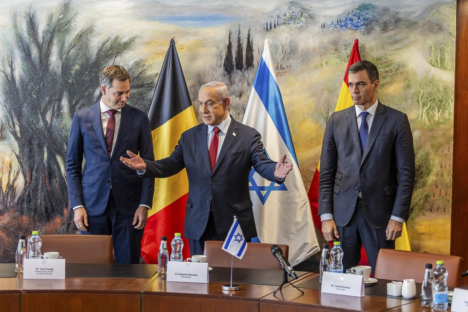 Eind november vorig jaar ging premier De Croo met zijn Spaanse ambtgenoot Pedro Sánchez op bezoek bij Netanyahu in Israël.