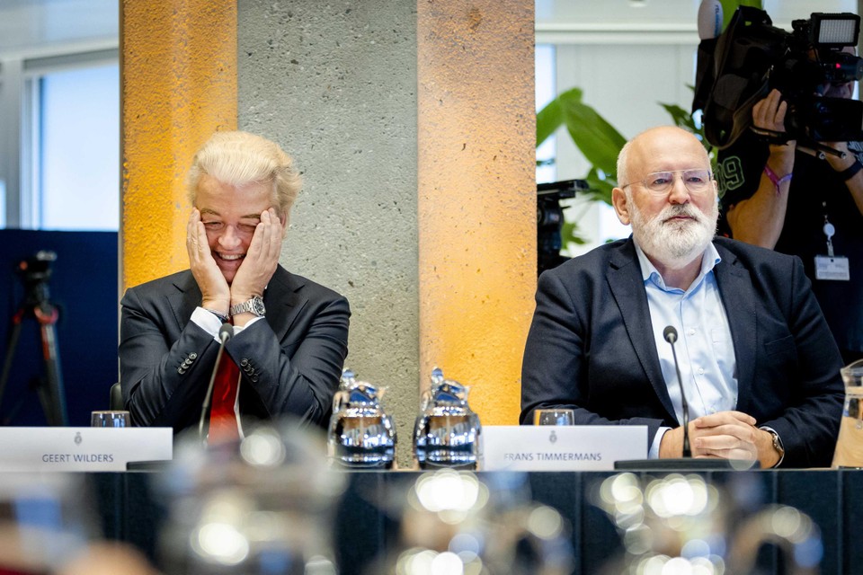 Geert Wilders (PVV) en Frans Timmermans (GroenLinks-PvdA)