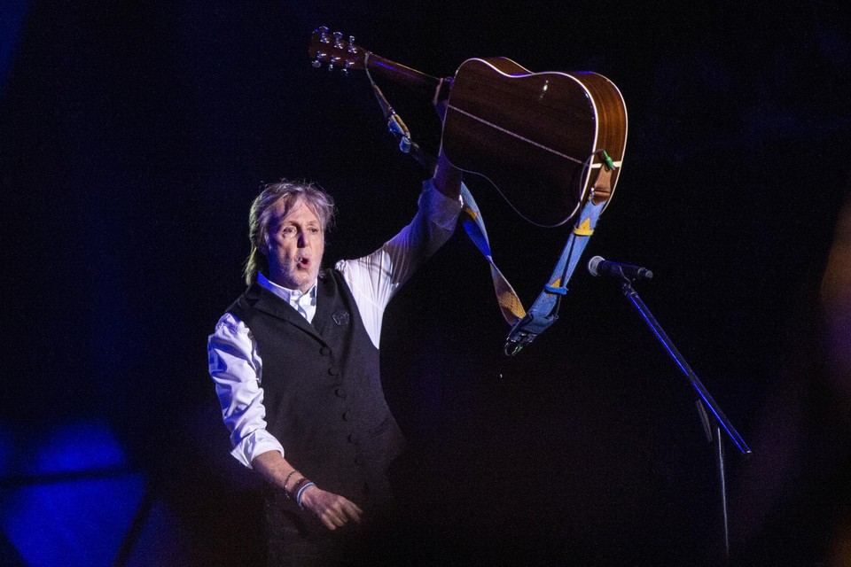 Paul McCartney op het festival Glastonbury in 2022.