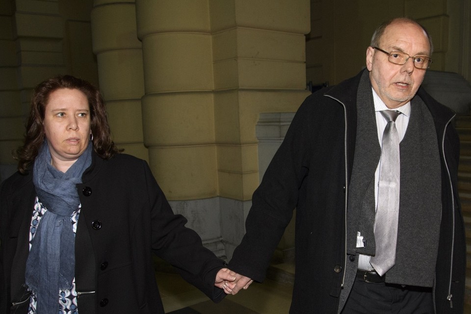 Christian Van Eyken en Sylvia Boigelot verschenen maandag hand in hand voor de rechtbank. 