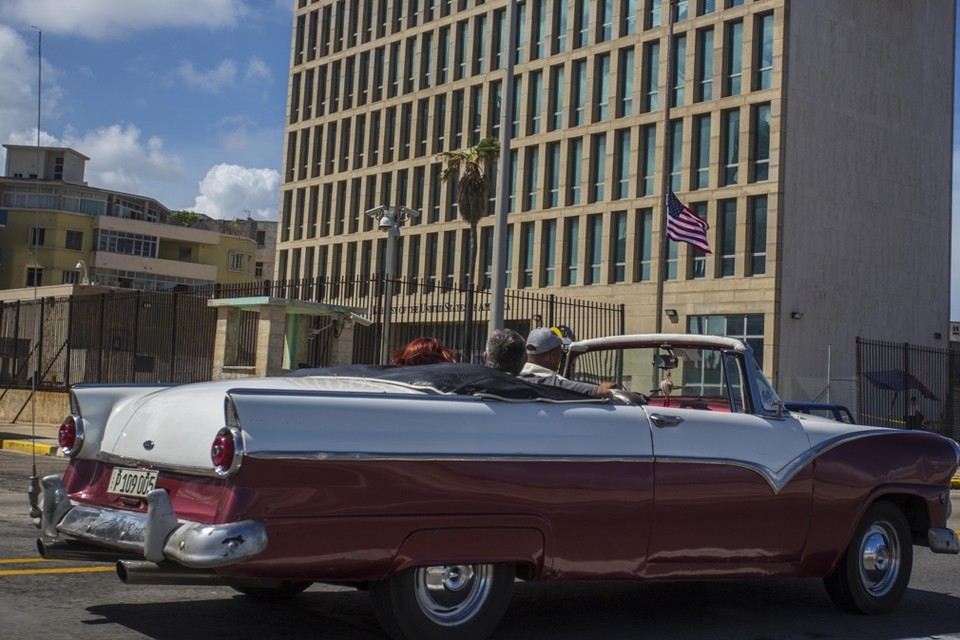 De Amerikaanse ambassade op Cuba. 