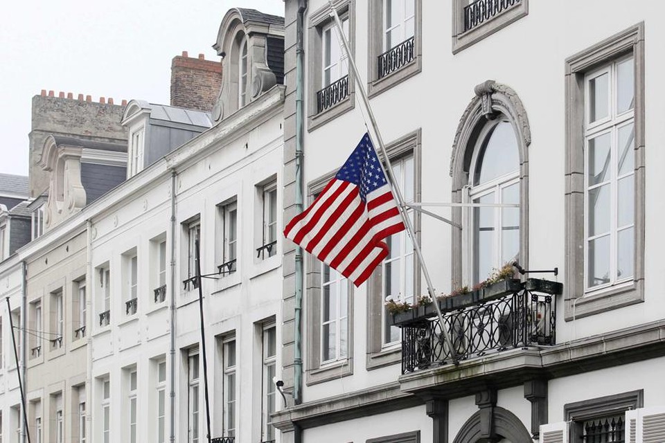 De Amerikaanse ambassade in Brussel.
