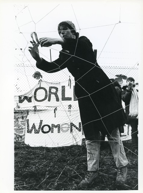 Maggie Murray, Greenham Common Women's Peace Camp, 1982.