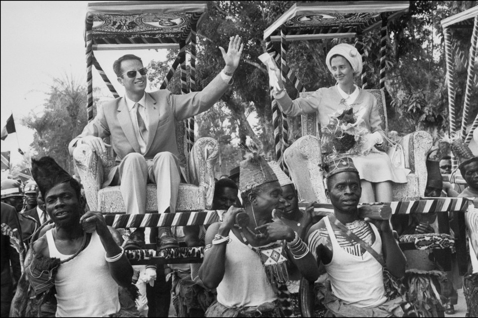Boudewijn en Fabiola brachten verschillende bezoeken aan onze voormalige kolonie Congo (hier in Kisangani in 1970).