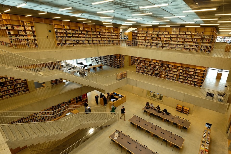 De nieuwe bibliotheek in Aalst. 