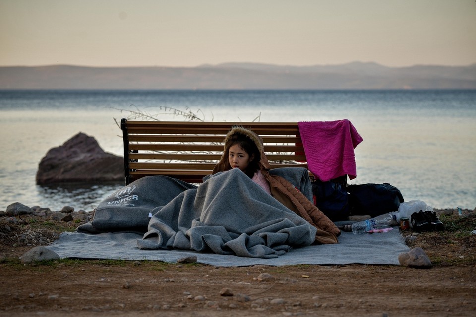 Themabeeld vluchtelingen Griekenland. 