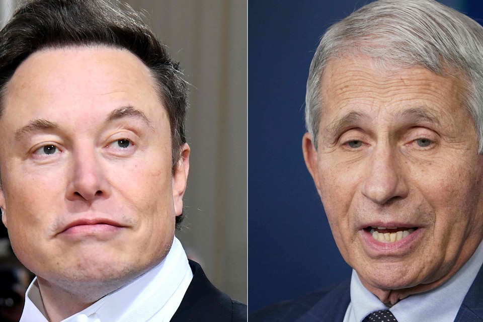 Elon Musk en Anthony Fauci. 