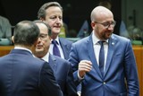 thumbnail: Charles Michel (rechts) in het gezelschap van François Hollande en David Cameron. 