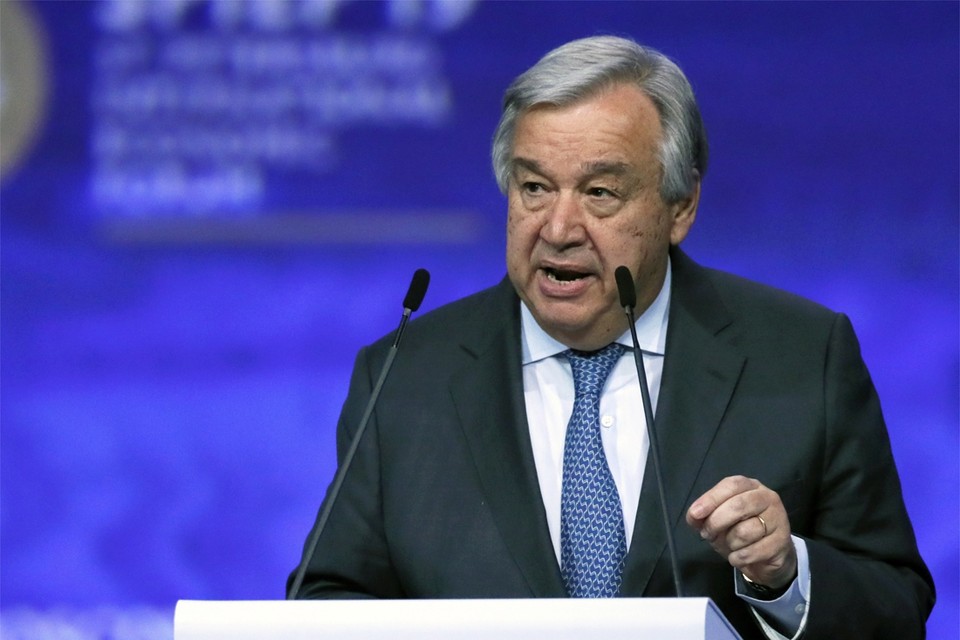 Antonio Guterres, de VN-secretaris-generaal, voerde de druk op de Europese leiders op. 
