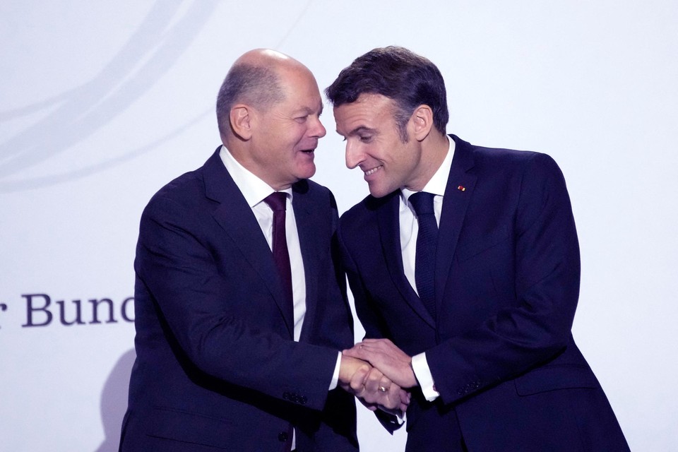 Olaf Scholz en Emmanuel Macron: een bromance is het nog niet.